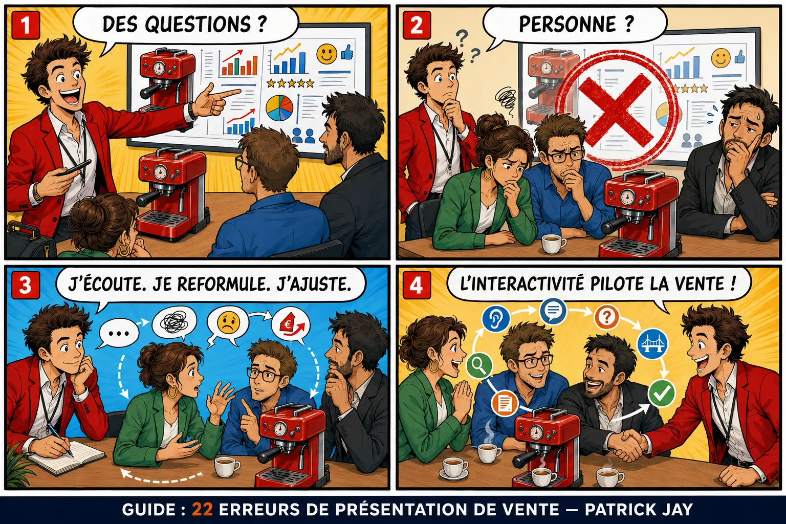 Demander s’il y a des questions ne suffit pas ; l’écoute, la reformulation et l’ajustement créent l’interactivité